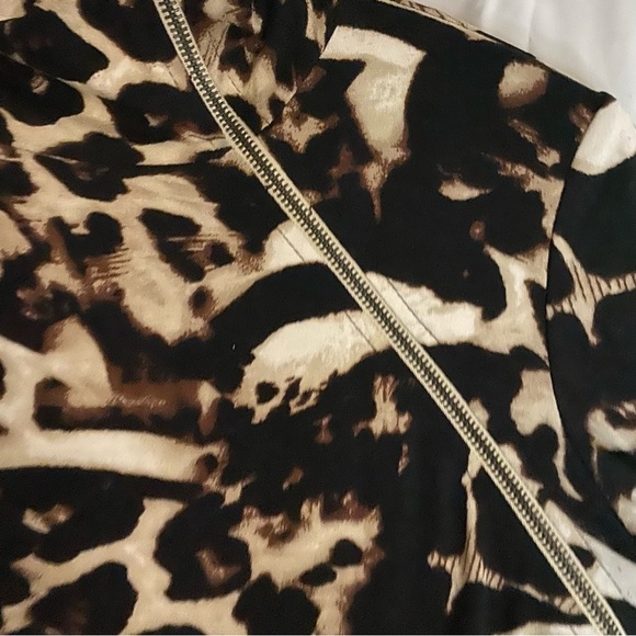 JOSEPH RIBKOFF Stretch Zip Around Animal Print Sheath Dress Size 8 Classy Sleek - Picture 4 of 7